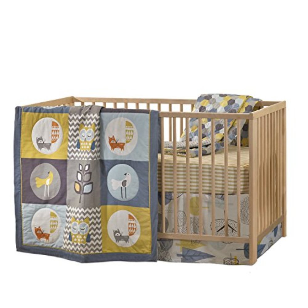 Lolli Living In the Wood Crib Bedding Reversible Comforter and Crib Skirt Set